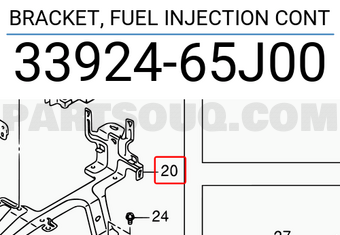 Suzuki 3392465J00 BRACKET, FUEL INJECTION CONT