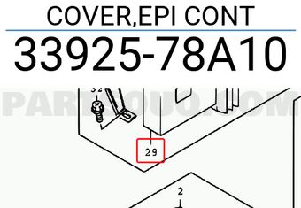 Suzuki 3392578A10 COVER,EPI CONT