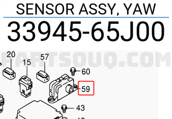 Suzuki 3394565J00 SENSOR ASSY, YAW