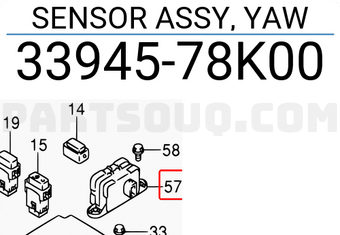 Suzuki 3394578K00 SENSOR ASSY, YAW