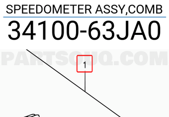 Suzuki 3410063JA0 SPEEDOMETER ASSY,COMB