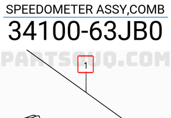 Suzuki 3410063JB0 SPEEDOMETER ASSY,COMB