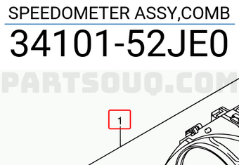 Suzuki 3410152JE0 SPEEDOMETER ASSY,COMB