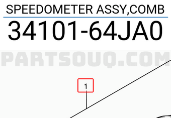Suzuki 3410164JA0 SPEEDOMETER ASSY,COMB