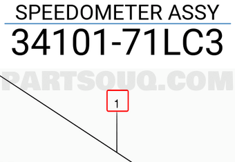 Suzuki 3410171LC3 SPEEDOMETER ASSY