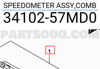 Suzuki 3410257MD0 SPEEDOMETER ASSY,COMB
