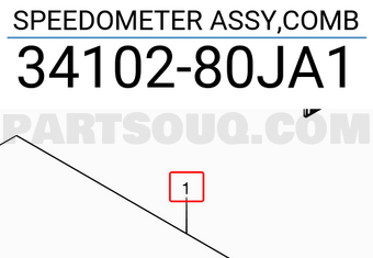 Suzuki 3410280JA1 SPEEDOMETER ASSY,COMB