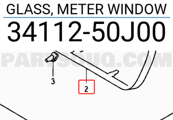 Suzuki 3411250J00 GLASS, METER WINDOW