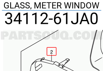 Suzuki 3411261JA0 GLASS, METER WINDOW