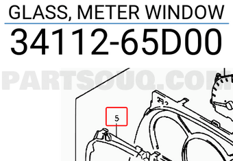 Suzuki 3411265D00 GLASS, METER WINDOW