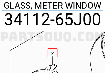 Suzuki 3411265J00 GLASS, METER WINDOW