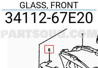 Suzuki 3411267E20 GLASS, FRONT