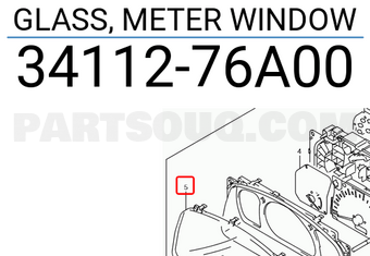 Suzuki 3411276A00 GLASS, METER WINDOW