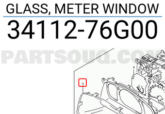 Suzuki 3411276G00 GLASS, METER WINDOW