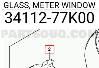 Suzuki 3411277K00 GLASS, METER WINDOW