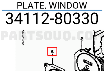 Suzuki 3411280330 PLATE, WINDOW