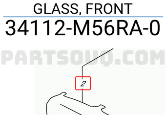 Suzuki 34112M56RA0 GLASS, FRONT