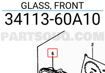 Suzuki 3411360A10 GLASS, FRONT
