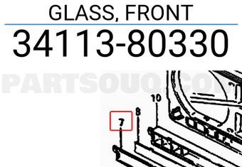 Suzuki 3411380330 GLASS, FRONT
