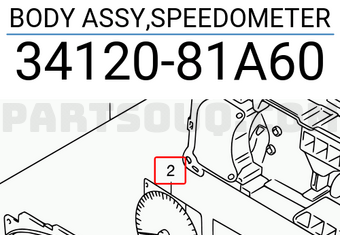 Suzuki 3412081A60 BODY ASSY,SPEEDOMETER