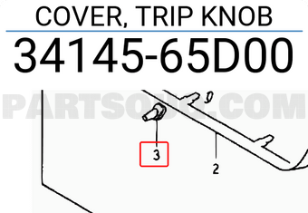 Suzuki 3414565D00 COVER, TRIP KNOB