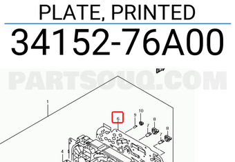 Suzuki 3415276A00 PLATE, PRINTED