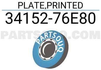 Suzuki 3415276E80 PLATE,PRINTED