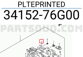 Suzuki 3415276G00 PLTEPRINTED