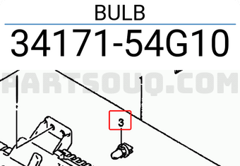 Suzuki 3417154G10 BULB