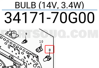 Suzuki 3417170G00 BULB (14V, 3.4W)