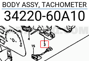 Suzuki 3422060A10 BODY ASSY, TACHOMETER