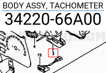 Suzuki 3422066A00 BODY ASSY, TACHOMETER