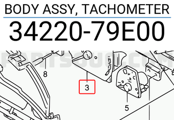 Suzuki 3422079E00 BODY ASSY, TACHOMETER