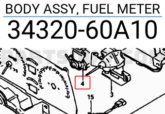 Suzuki 3432060A10 BODY ASSY, FUEL METER