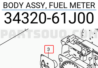 Suzuki 3432061J00 BODY ASSY, FUEL METER
