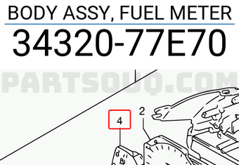 Suzuki 3432077E70 BODY ASSY, FUEL METER