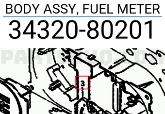 Suzuki 3432080201 BODY ASSY, FUEL METER