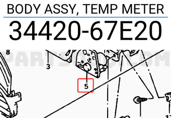 Suzuki 3442067E20 BODY ASSY, TEMP METER