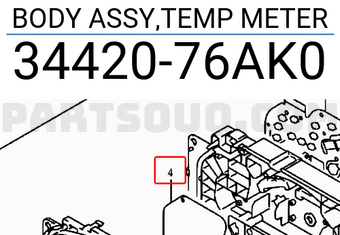 Suzuki 3442076AK0 BODY ASSY,TEMP METER