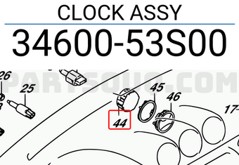 Suzuki 3460053S00 CLOCK ASSY