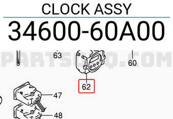 Suzuki 3460060A00 CLOCK ASSY