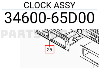 Suzuki 3460065D00 CLOCK ASSY
