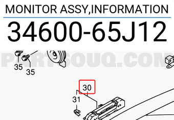 Suzuki 3460065J12 MONITOR ASSY,INFORMATION