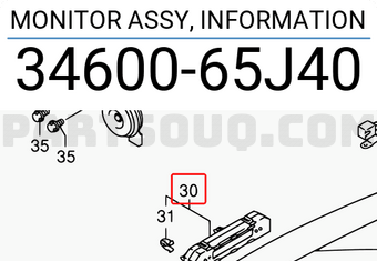 Suzuki 3460065J40 MONITOR ASSY, INFORMATION