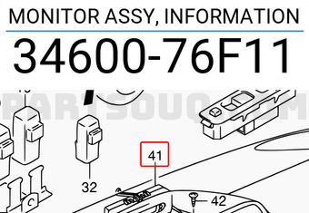 Suzuki 3460076F11 MONITOR ASSY, INFORMATION