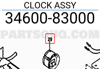 Suzuki 3460083000 CLOCK ASSY