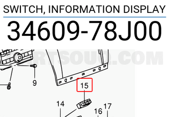 Suzuki 3460978J00 SWITCH, INFORMATION DISPLAY