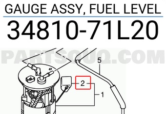 Suzuki 3481071L20 GAUGE ASSY, FUEL LEVEL