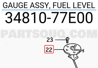 Suzuki 3481077E00 GAUGE ASSY, FUEL LEVEL