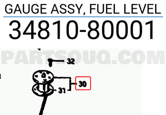 Suzuki 3481080001 GAUGE ASSY, FUEL LEVEL